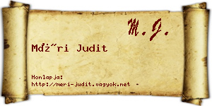 Méri Judit névjegykártya