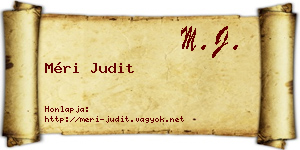 Méri Judit névjegykártya